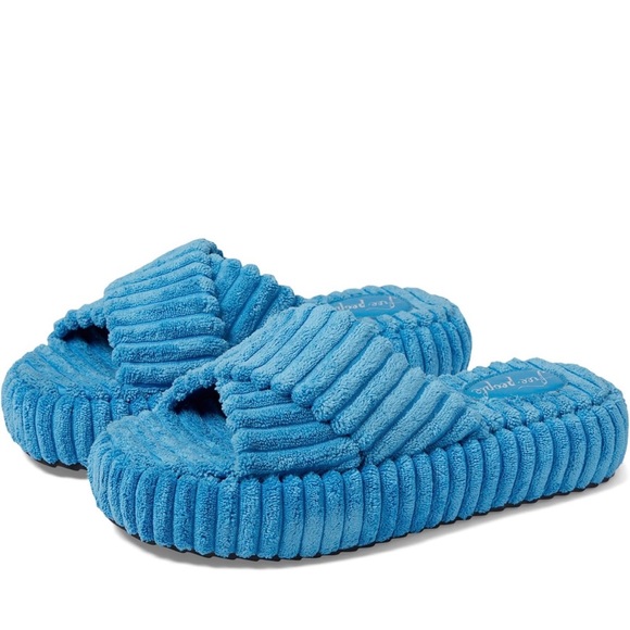 NWOB Free People Two Days in Ibiza Platform Sandals in Cerulean Blue Size 10 - Picture 2 of 16